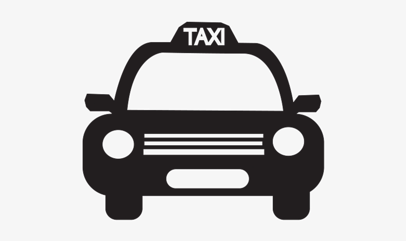 Taxi Clipart Transparent - Taxi Black And White Clip Art, transparent png #2350591