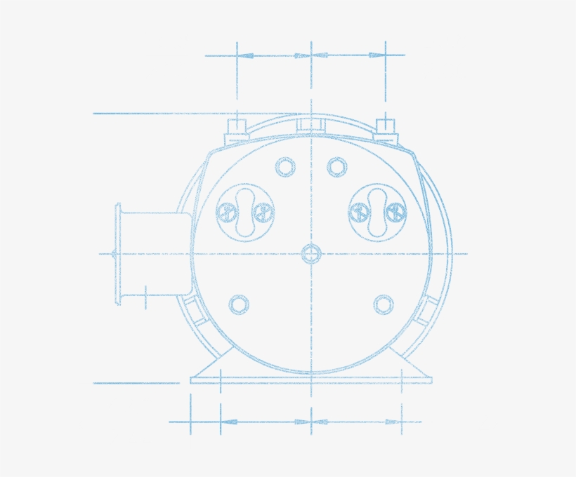 Blueprint Motor Mounted Rotary Vanes - Circle, transparent png #2350630