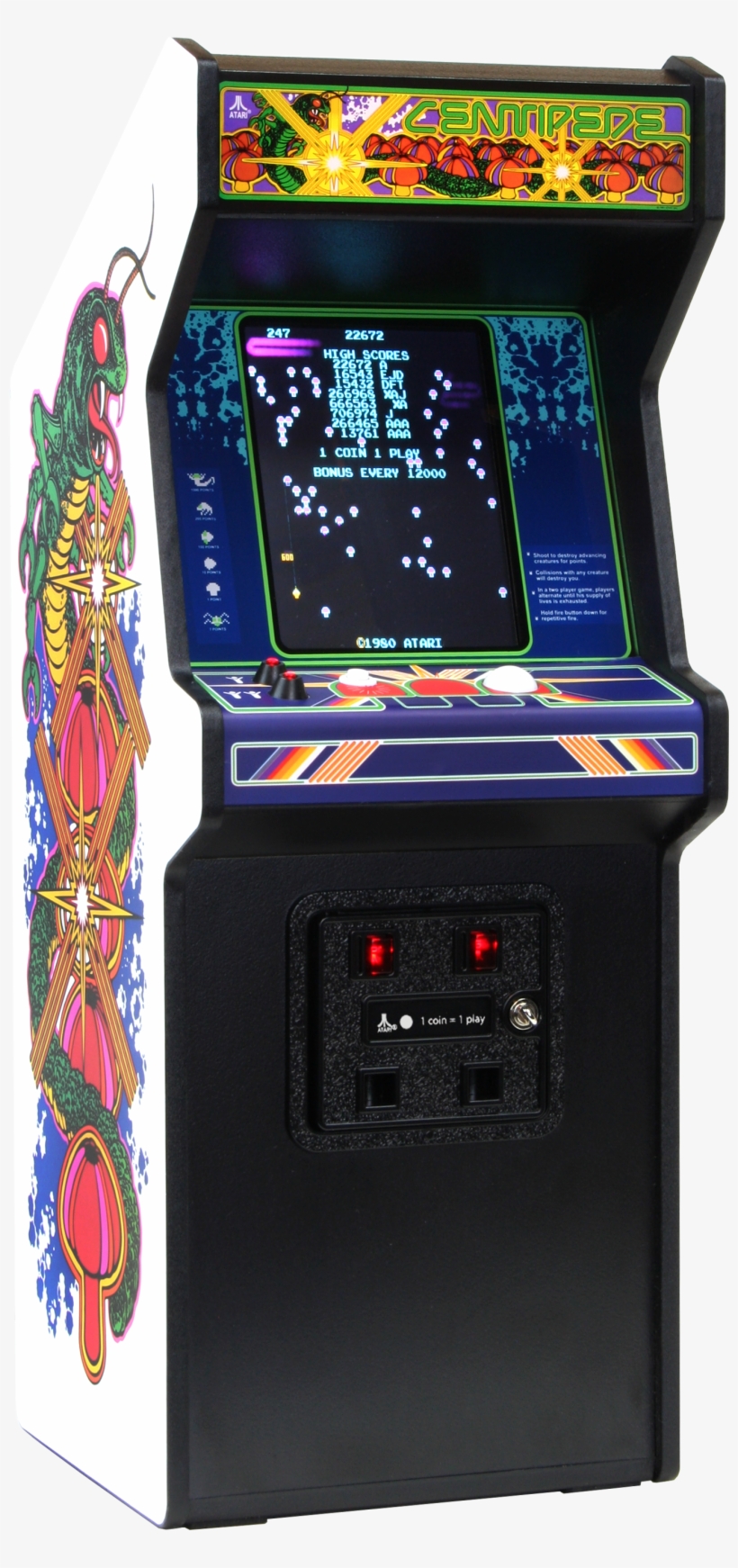 Replicade X Centipede Mini Arcade - Centipede, transparent png #2351392