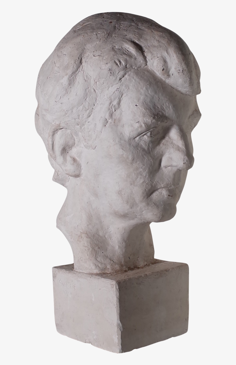 Studio Plaster Bust Of Young Man - Plaster, transparent png #2351450