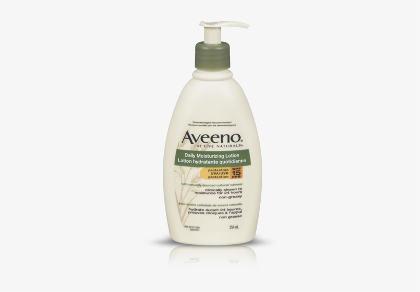 Aveeno® Daily Moisturizing Lotion, Spf - Aveeno Active Naturals Daily Moisturizing Spf 15 Lotion, transparent png #2351944