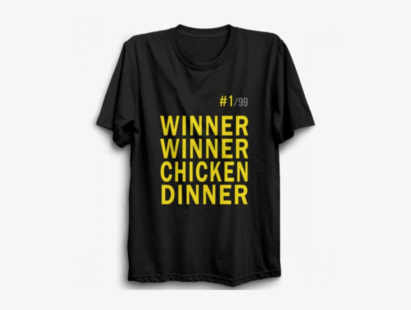 Pubg 08 Winner Winner Chicken Dinner Half Sleeve Black - Winner Winner Chicken Dinner Logo, transparent png #2351989