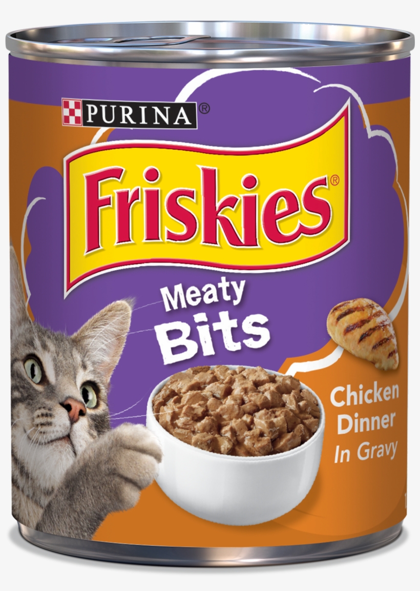 Purina Friskies Meaty Bits Chicken Dinner In Gravy - Purina Friskies Variety Packs Wet Cat Food 32 Cans, transparent png #2352056