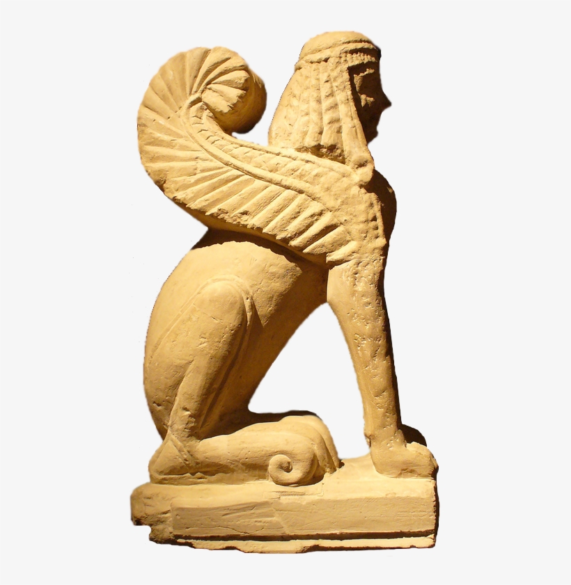 Chiusi Etrusc Sphinx - Carving, transparent png #2352860