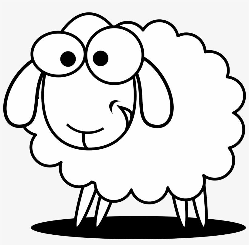 Pin By Libby Gard On Farm Animals - Clip Art Sheep Black And White, transparent png #2352977