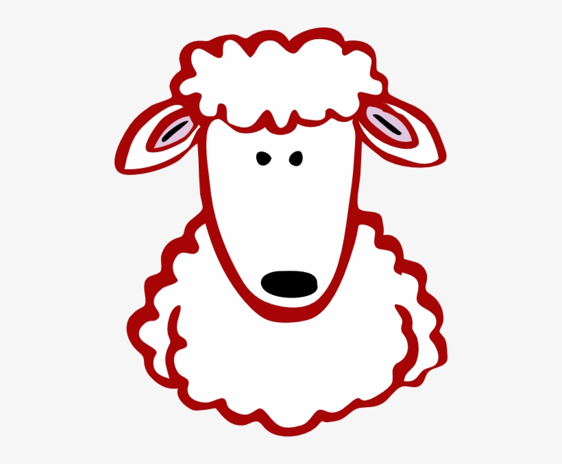 Red Lamb Clip Art - Sheep Clip Art, transparent png #2353217