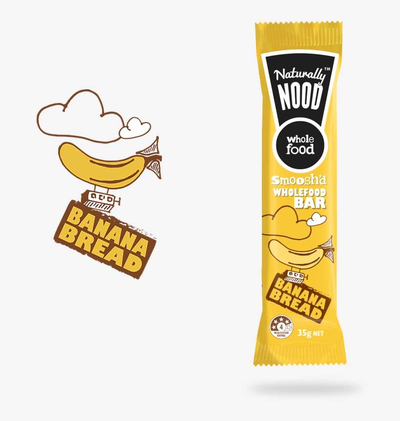 Banana Bread - Naturally Nood Bar Berry Licious 4pk, transparent png #2353541