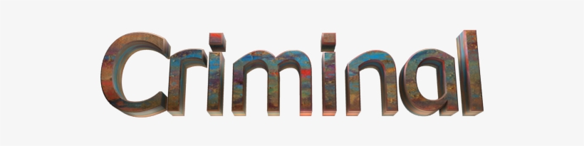 Make 3d Text Logo - Criminal Editor Png Text, transparent png #2353616