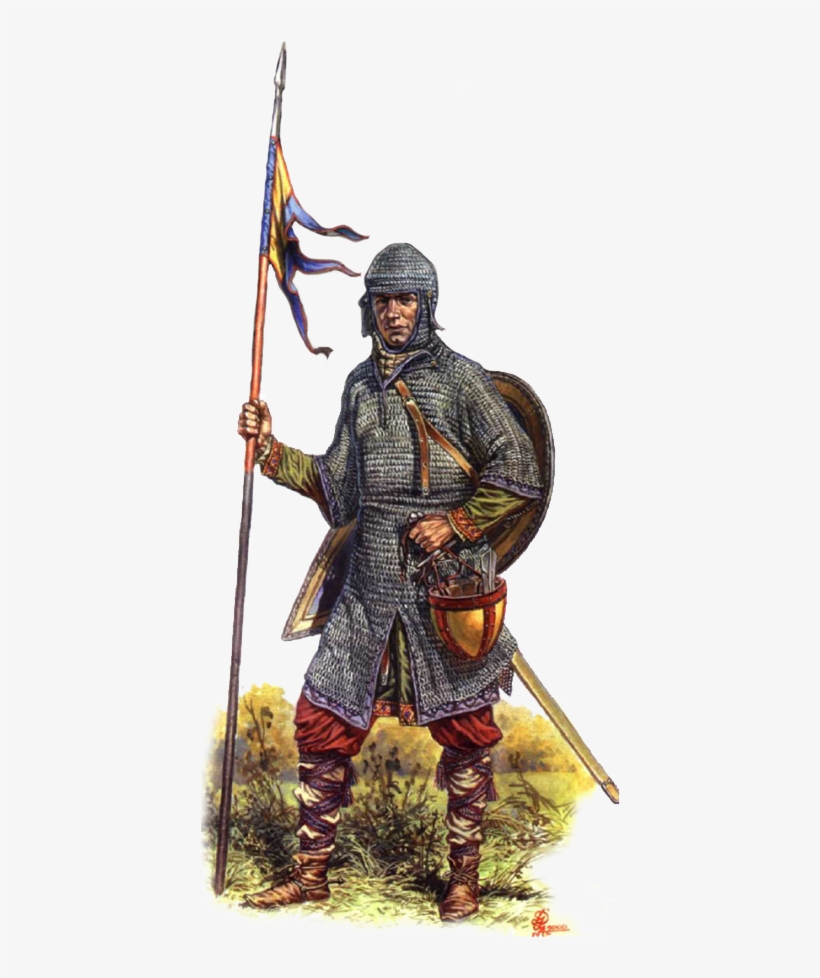 The Average Knight In The Anarchy Period Wears Chainmail - 11th Century Norman Knight, transparent png #2354116