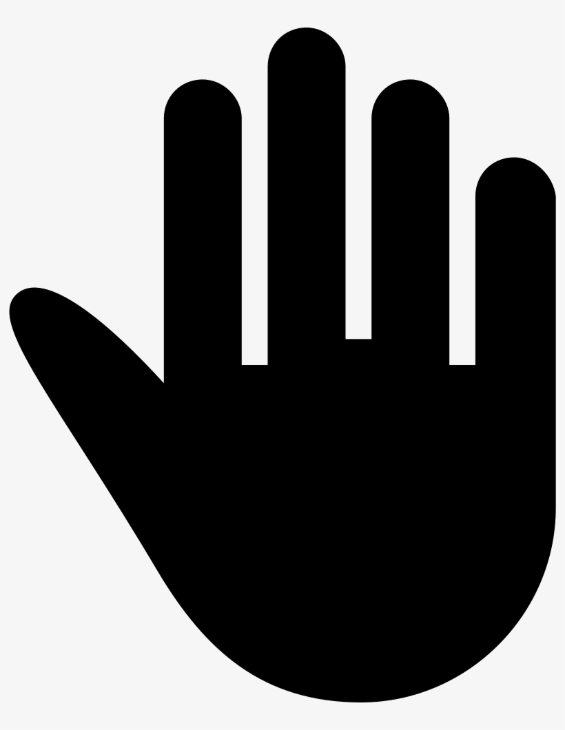 High Five Black Hand Silhouette Comments - Silueta De Mano Negra, transparent png #2354905