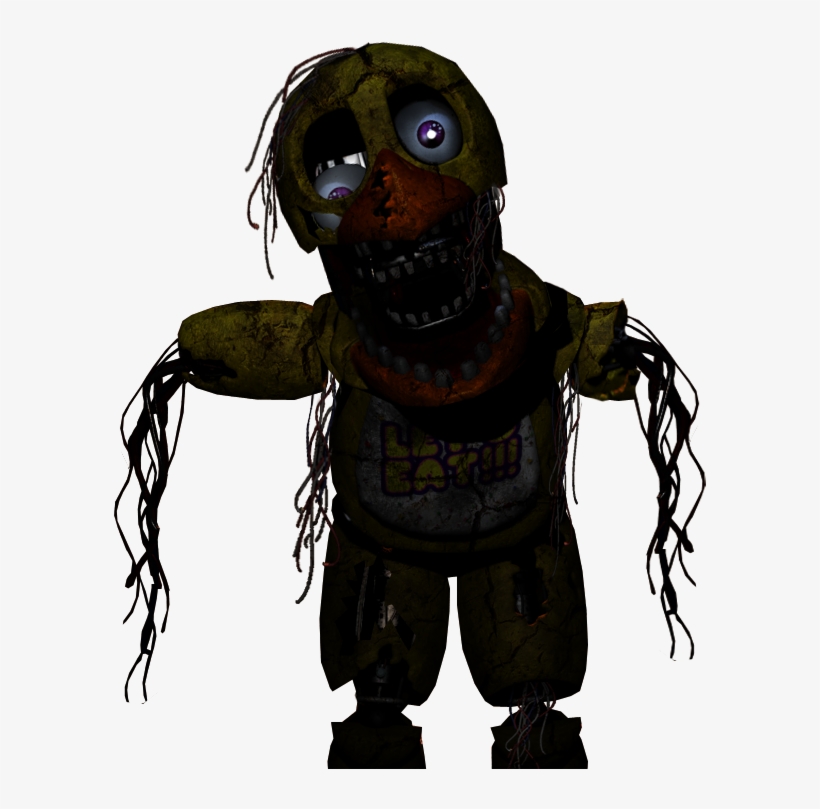 Fnaf 4 Chica Png Black And White Download - Five Night At Freddy's Personnage, transparent png #2355504