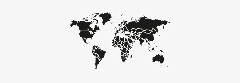 World Black Vector - Map Download Vector India, transparent png #2356833