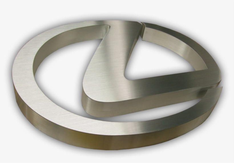 Brushed Stainless Steel Fabricated Lexus Logo - Emblem, transparent png #2357959