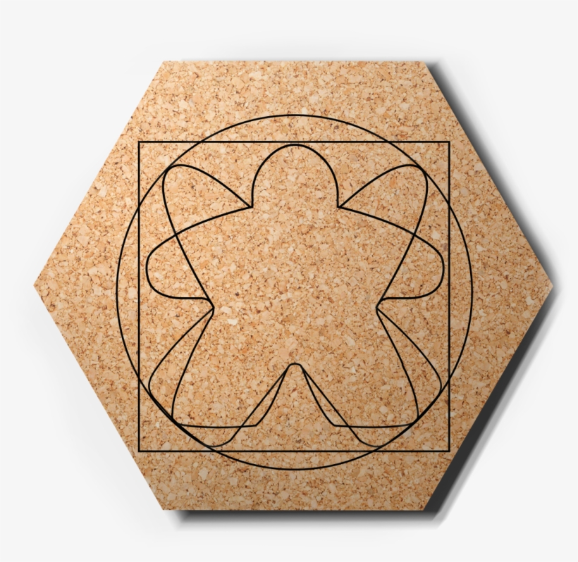 Set Of 7 Cork Pads “meeple Da Vinci” - Cork Board Journal [book], transparent png #2358823