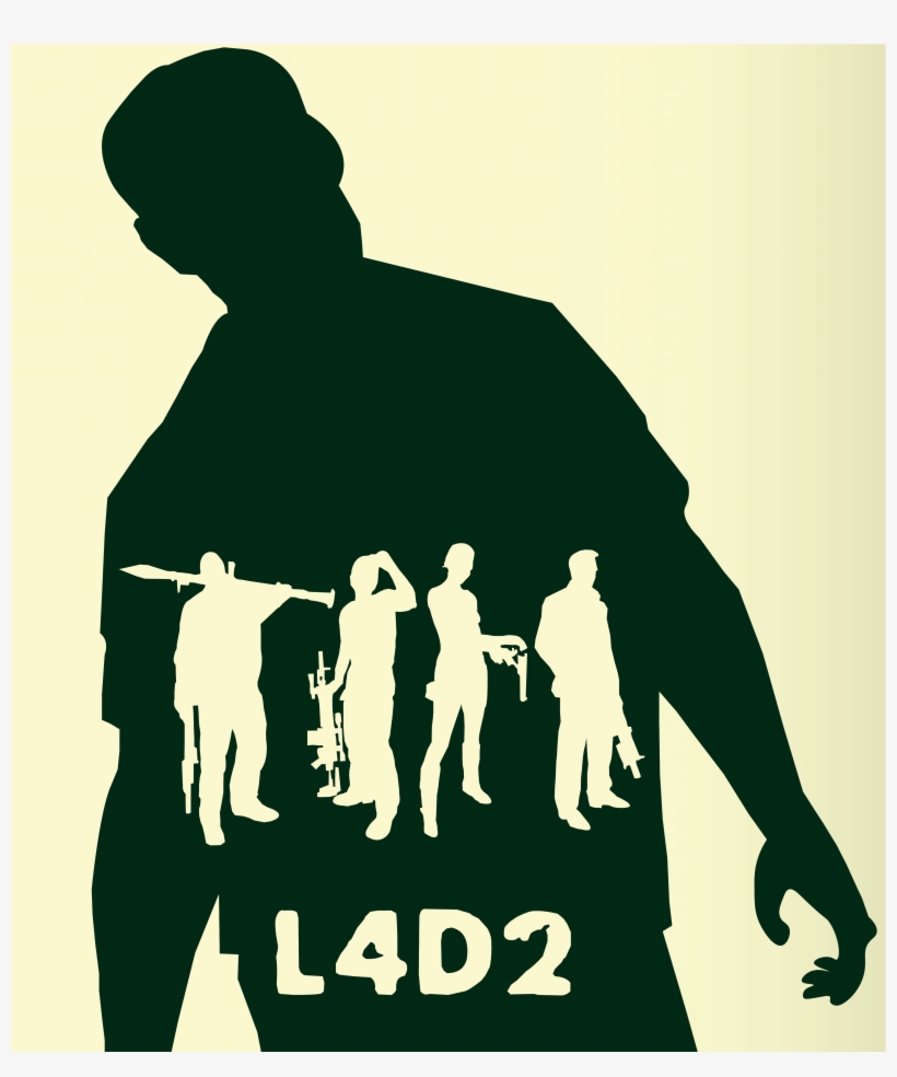 Left 4 Dead 2 Alternate Poster - Silhouette, transparent png #2359040