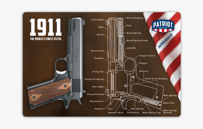1911 Cleaning Mat - Patriot Patch Co - M4 Cleaning Mat - Large Ar15 Exploded, transparent png #2359065