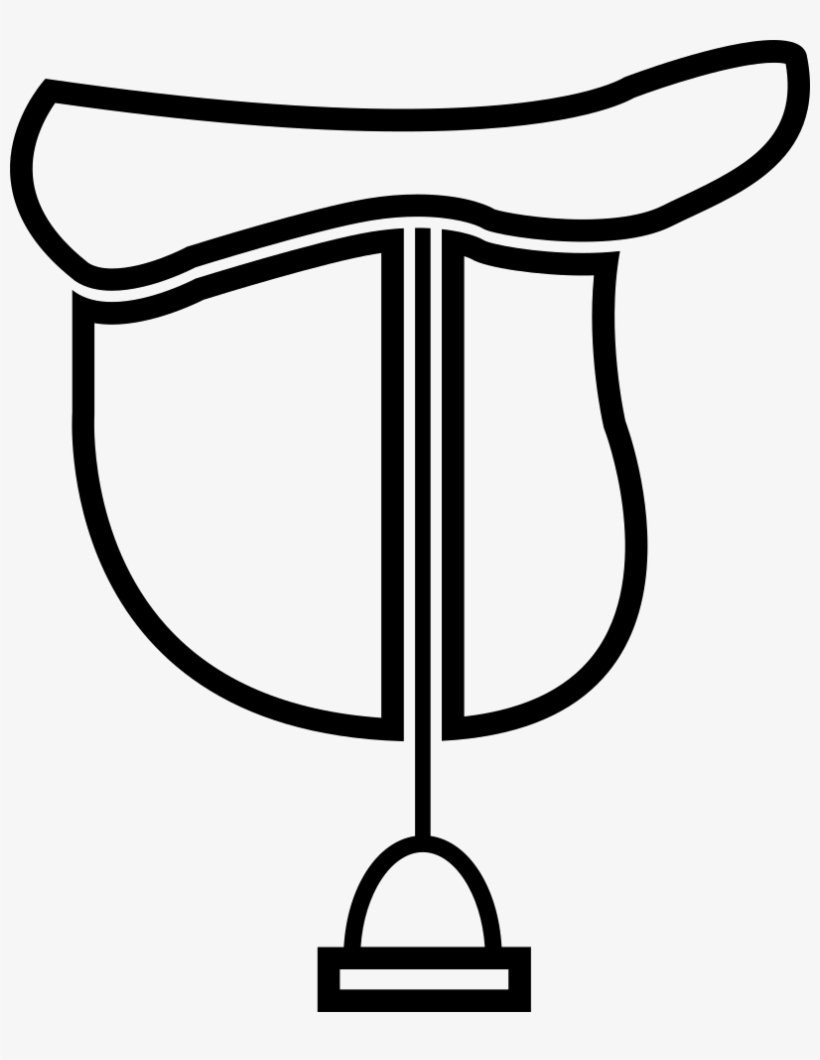 Horse Saddle Comments - Outline Of A Saddle, transparent png #2360033