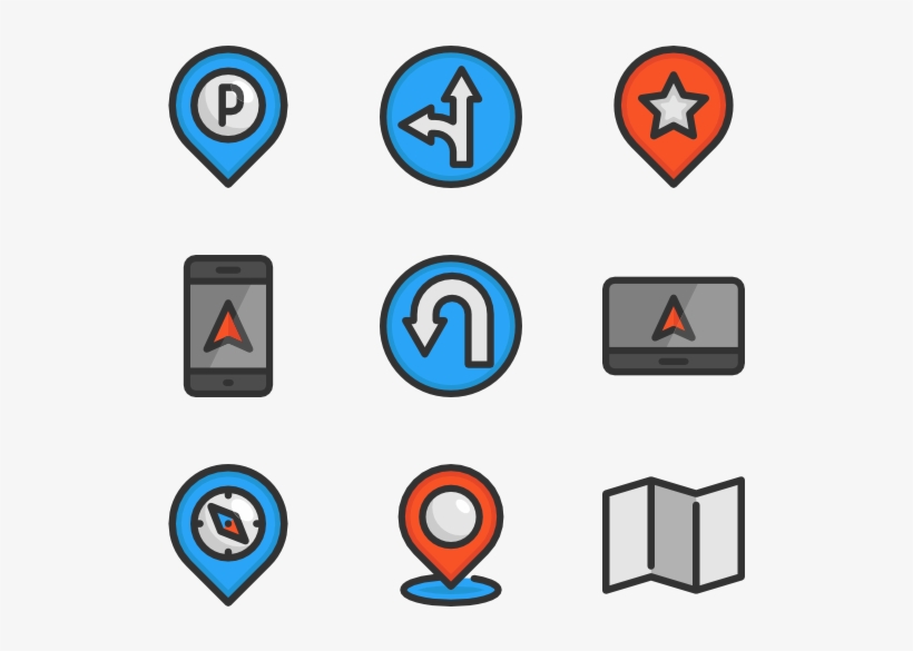 Gps Png Image Background - Gps Icon Vector, transparent png #2360093