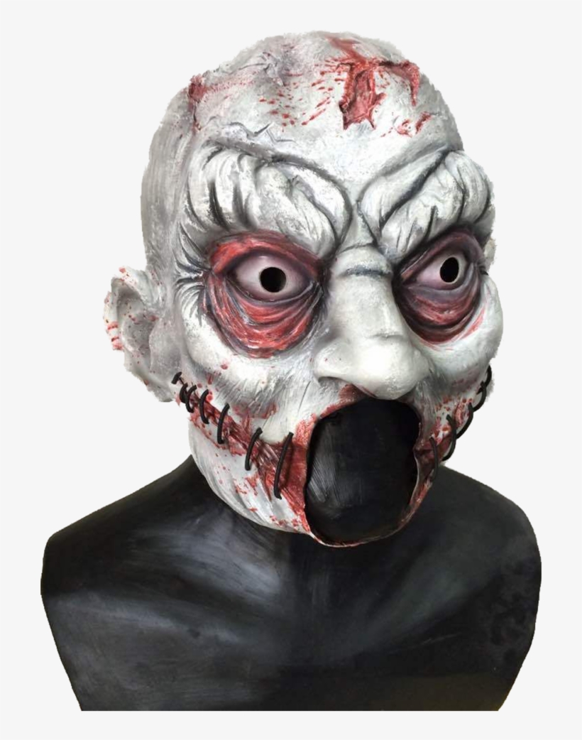 Open Mouth Latex Killer Clown Mask - Mask, transparent png #2360553