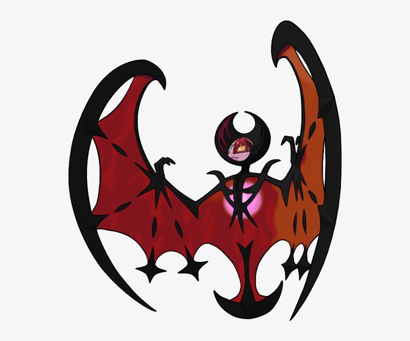 Crimsonmoonlunala - Pokemon Sun And Moon Silhouette, transparent png #2360666