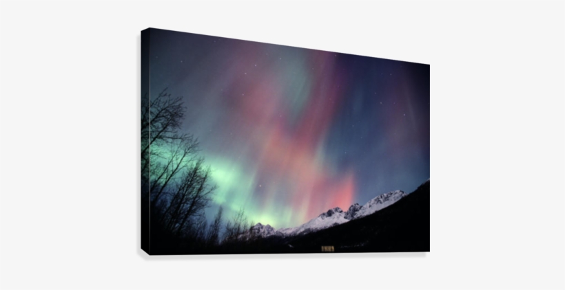 Multi Colored Northern Lights Fill The Night Sky Off - Aurora, transparent png #2361114