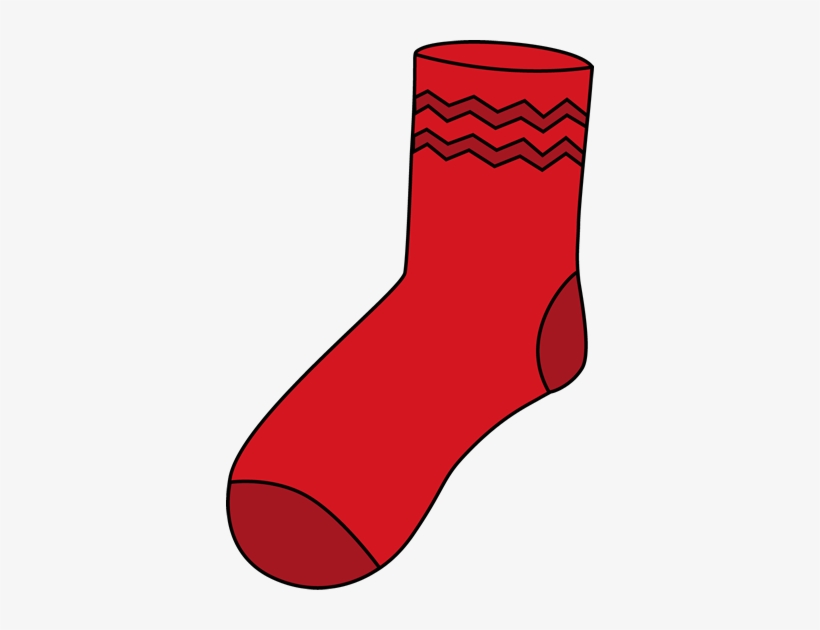 Red Sock Clip Art - Sock Clipart, transparent png #2361597