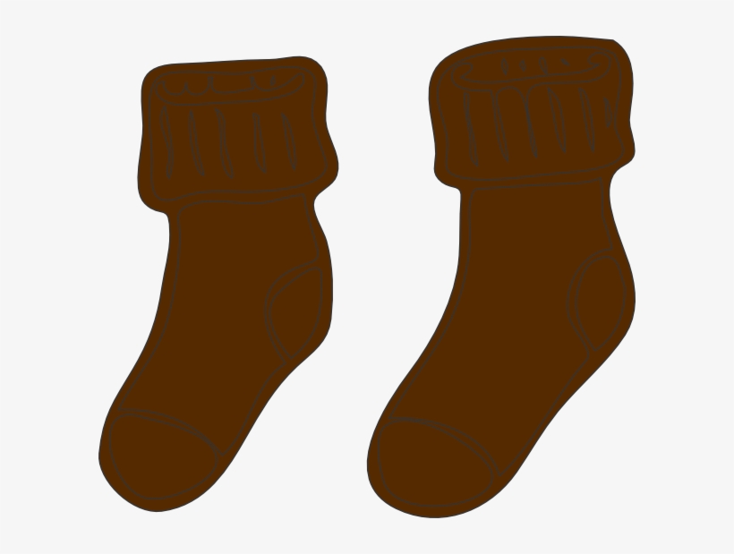 Socks Clip Art At Clker - Brown Socks Clip Art, transparent png #2361767