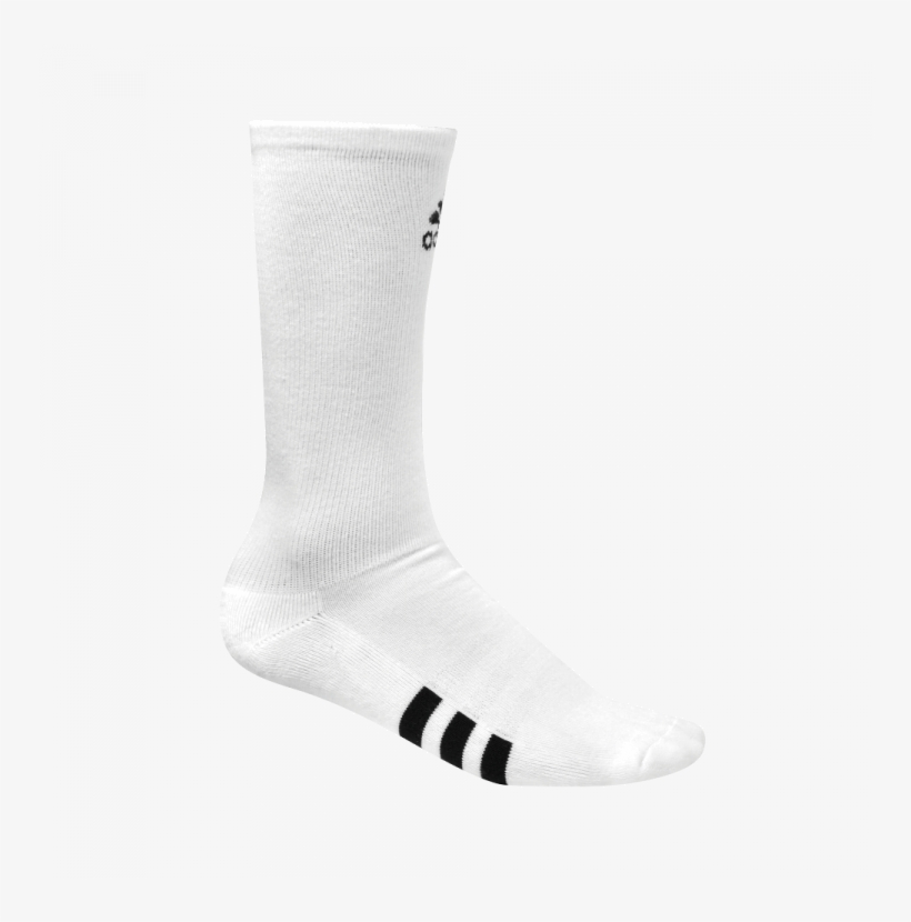 Adidas Golf Single Crew Socks Ae6222 - White Sock Black Background, transparent png #2361811