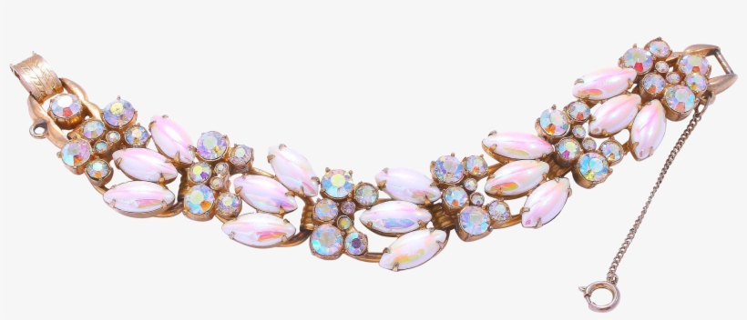 The Mix Of The Iridescent Pearlized Navette And Sparkling - Necklace, transparent png #2361881
