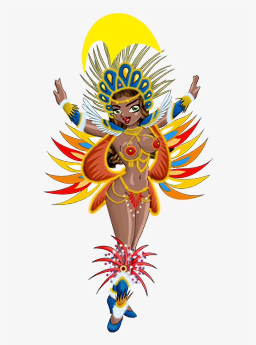 Passista De Carnaval Em Png - Passista De Escola De Samba Desenho, transparent png #2362478