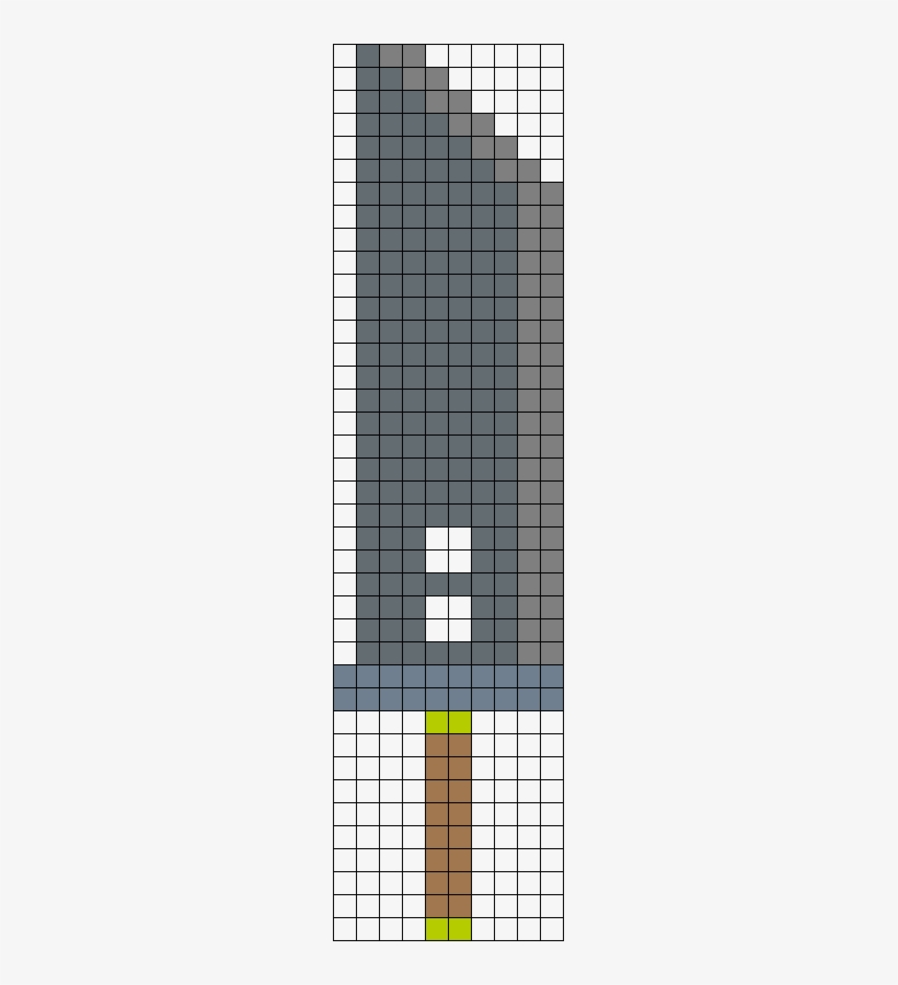 Buster Sword Perler Bead Pattern / Bead Sprite - Sword Perler Bead Patterns, transparent png #2363181