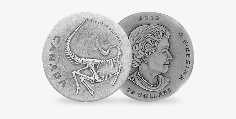 Combine Your Love Of - 2017 Fine Silver 20 Dollar Coin - Ancient Canada: Ornithomimus, transparent png #2363499