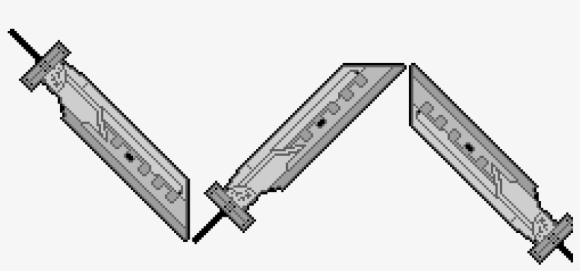 Flying Buster Sword - Technical Drawing, transparent png #2363622