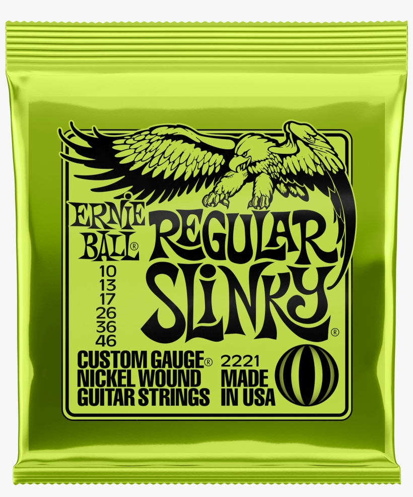 Regular Slinky Nickel Wound Electric Guitar Strings - Ernie Ball 2221 Electric Guitar Strings Slinky Nickel, transparent png #2363797