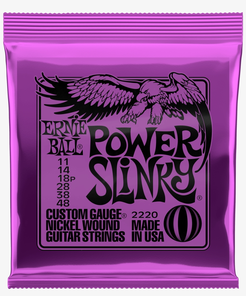 Power Slinky Nickel Wound Electric Guitar Strings - Ernie Ball Power Slinky Strings, transparent png #2364007
