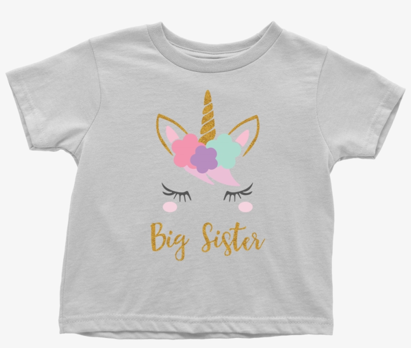 Unicorn Big Sister Shirt, Toddler Big Sister Shirt - Christmas Elf Shirts, transparent png #2364255