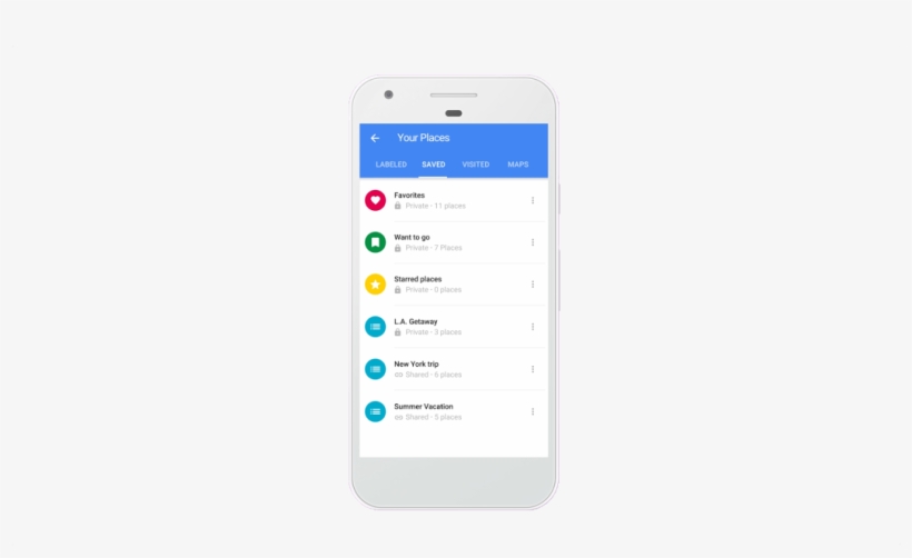 Google Maps Places - Google Maps Favorites Starred Places Want To Go, transparent png #2364257