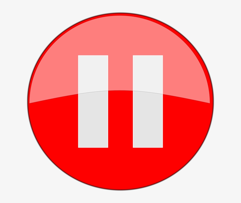 Small - Red Pause Button Png, transparent png #2364366