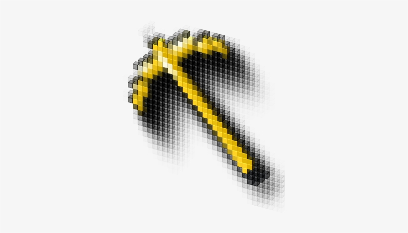 View Cursor On T-shirt - Growtopia Golden Pickaxe Cursor, transparent png #2364665