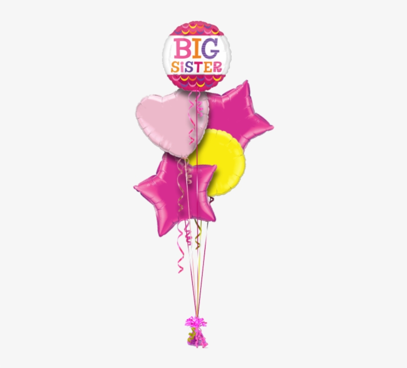 Big Sister New Baby Balloon - Happy Birthday Sister Balloon, transparent png #2364751