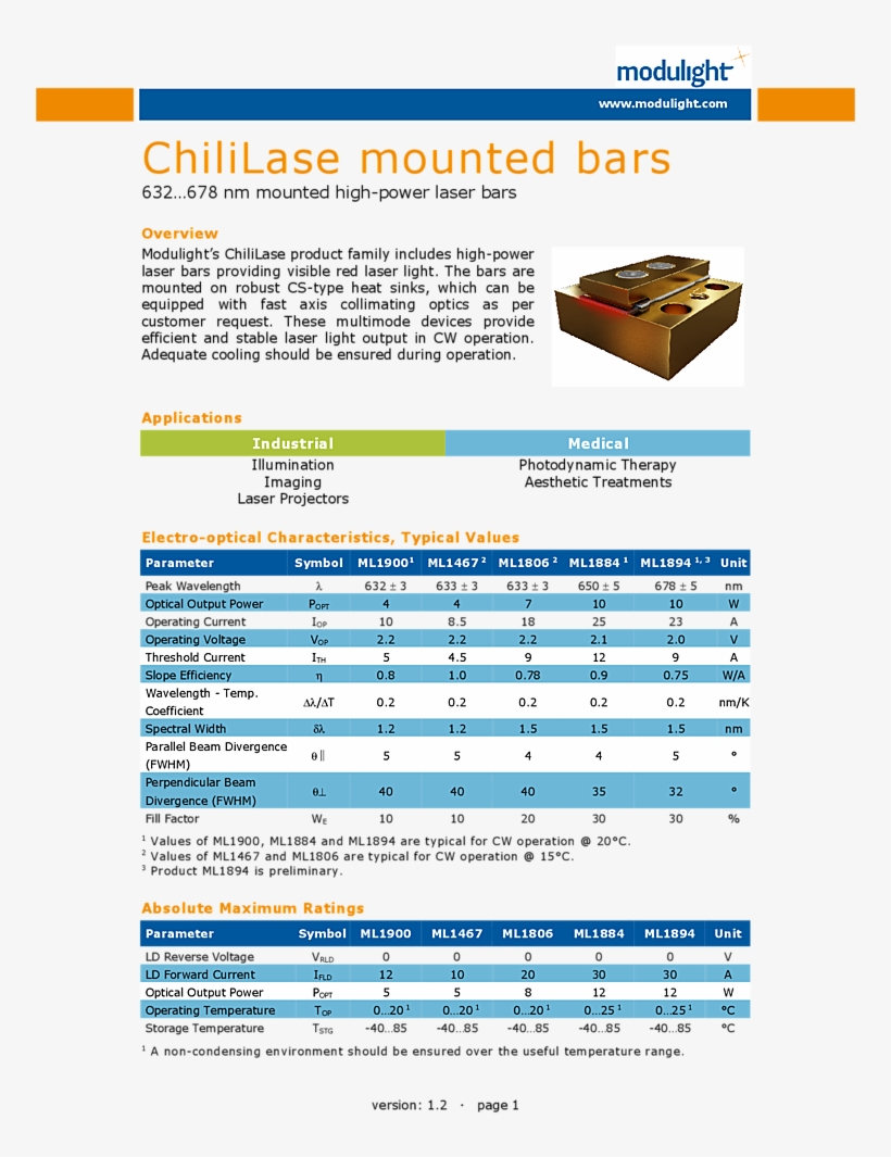 650nm, 10w High Power Laser Diode - Unmounted Laser Diode Bars, transparent png #2365085
