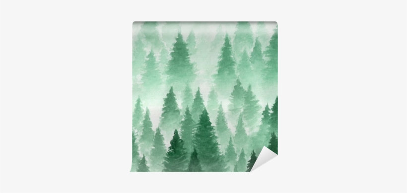 Hand Drawn Watercolor Illustration - Watercolor Forest Background Png, transparent png #2367228