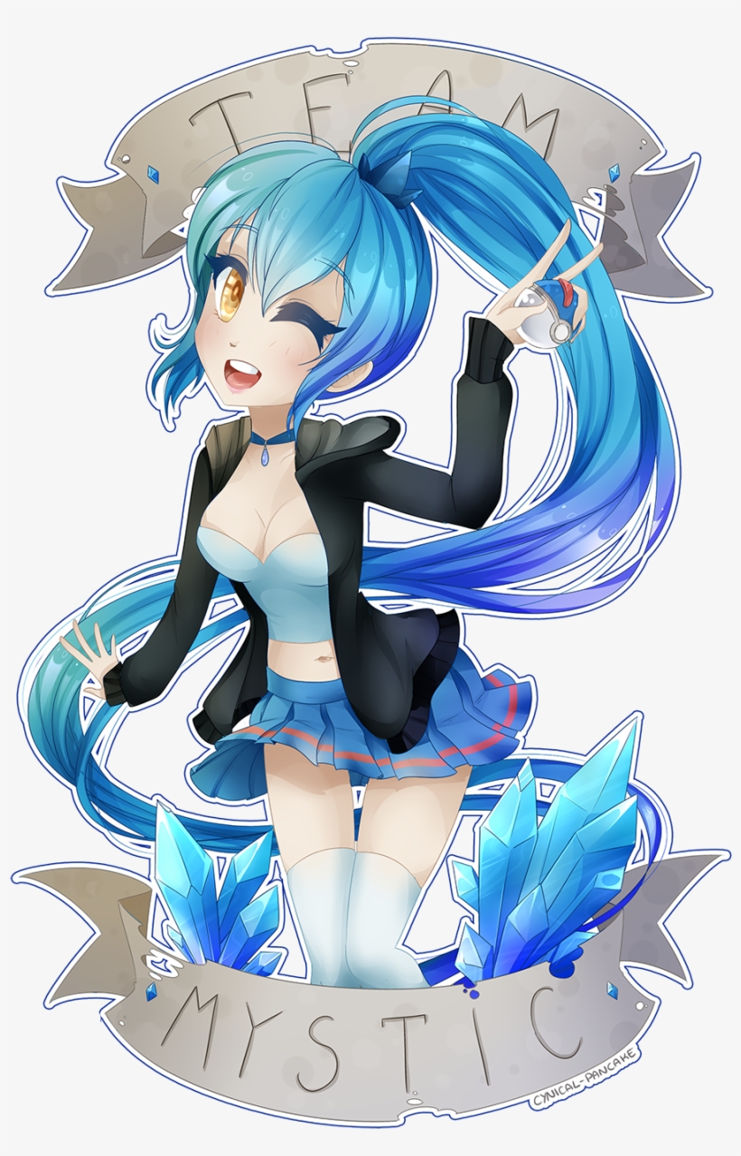 Team Mystic By Cynical Pancake - Team Mystic Anime Girl, transparent png #2367409