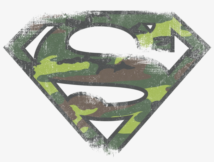 Superman Distressed Camo Shield Men's Long Sleeve T-shirt - Superman Pink, transparent png #2367472