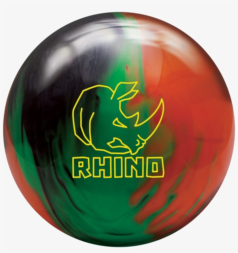 Rhino Black Green Orange Brunswick Bowling Png Rhino - Brunswick Rhino Cobalt Aqua Teal Pearl, transparent png #2367702