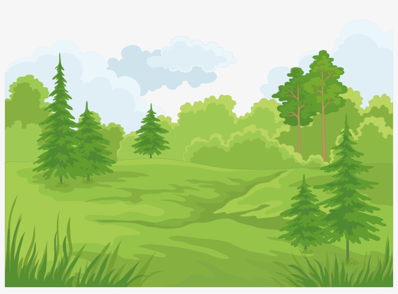 Forest Cartoon Landscape Clip Art Vector Castle - Forest Free Download Vector, transparent png #2369184