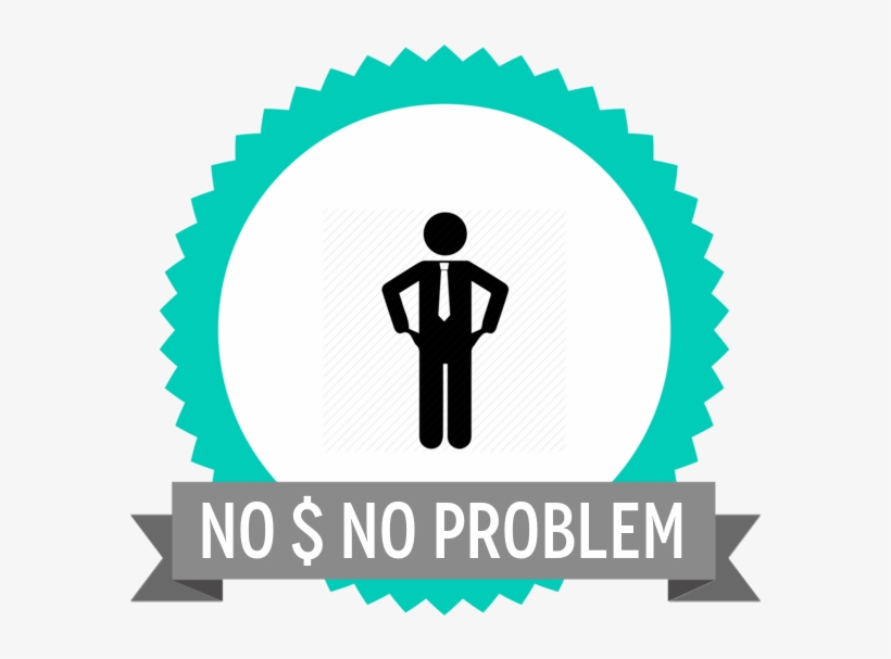 No Money, No Problem - Blue 16" Decorative Fan Decoration, transparent png #2369473