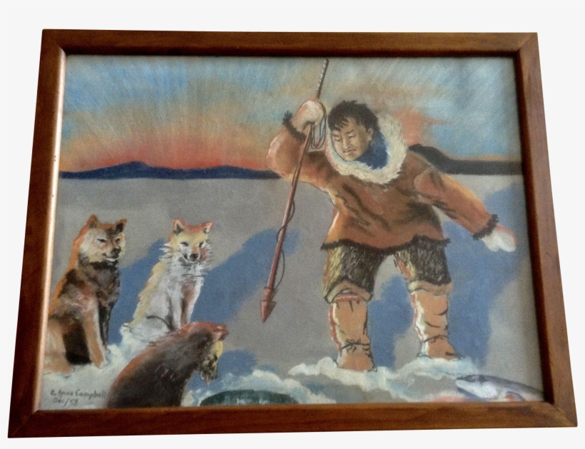 E Anne Campbell, Inuit Eskimo Indian Ice Spear Fishing - Eskimo, transparent png #2369519