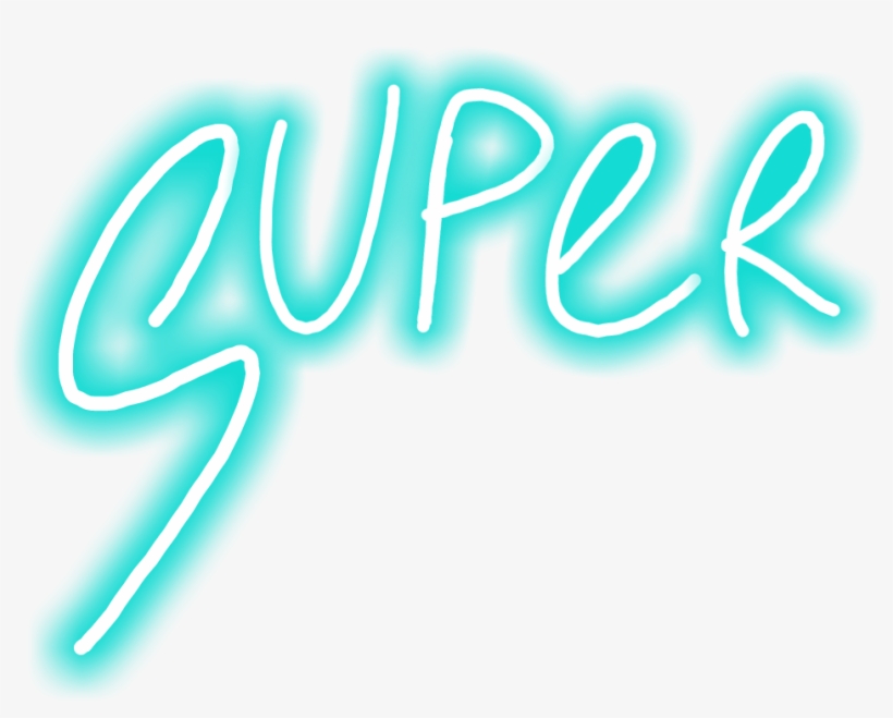 Super Words Glow Draw Summervibes Blue Lights - Glow Words Png, transparent png #2369678