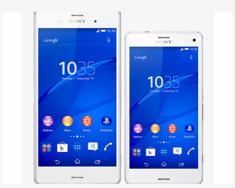 Sonyxperiaz3andcompact - Sony Smartphone Xperia Z3, transparent png #2370052
